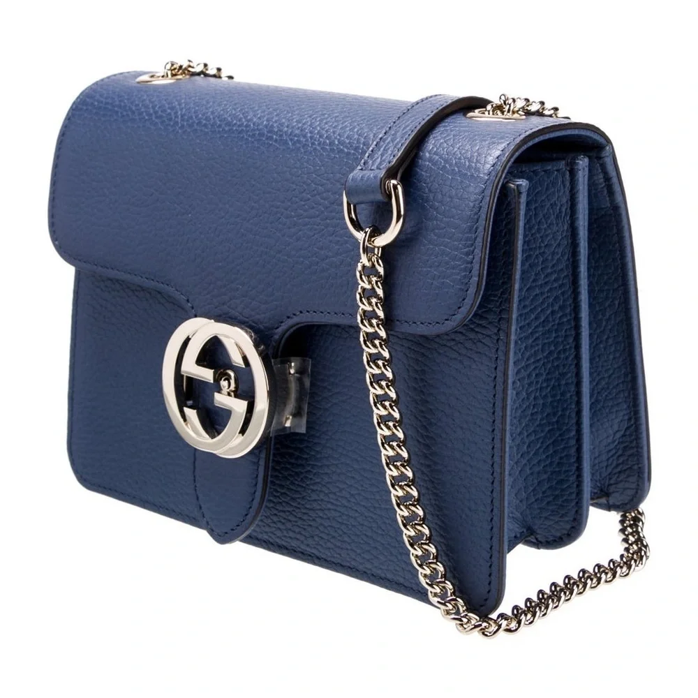 Gucci Blue Leather Shoulder Bag​ - Picture 3 of 5